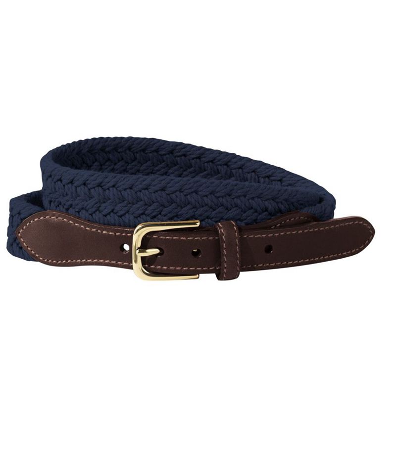 Women's L.L.Bean Braided Leather Belt