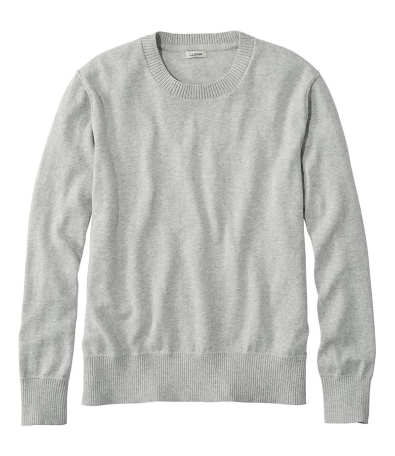 Women's Cotton/Cashmere Sweater, Crewneck Intarsia at L.L. Bean